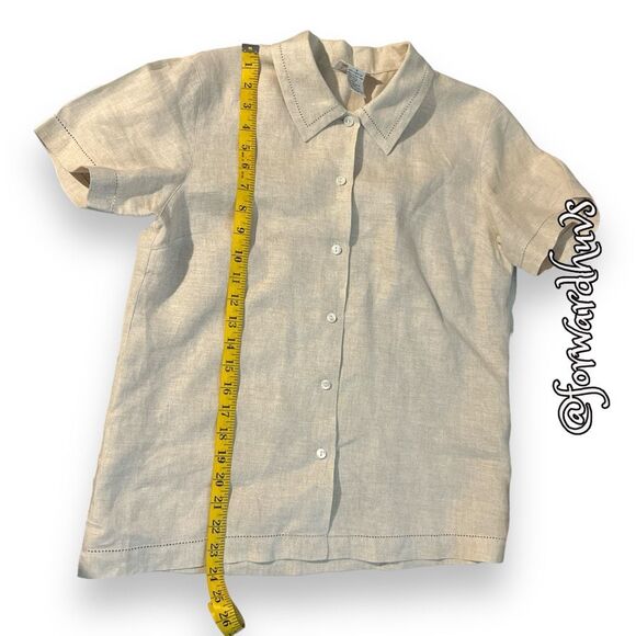 Talbots 100% Irish Linen Shirt Size 6 - Picture 8 of 13